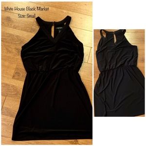 WHBM black halter dress